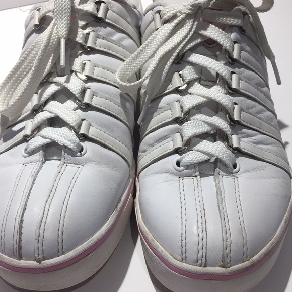 Leather K•Swiss White & Pink size 9 - Picture 3 of 9